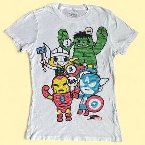2012 Tokidoki x Marvel Avengers White T-Shirt